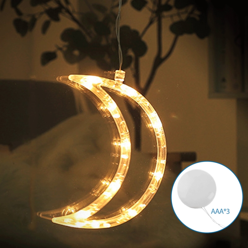Aigostar - LED Christmas decoration LED/3xAAA moon 18,5cm