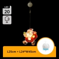 Aigostar - LED Christmas decoration LED/3xAAA Santa 45cm