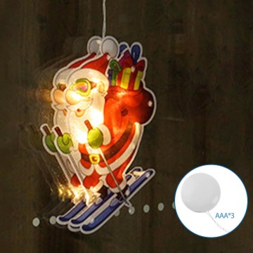 Aigostar - LED Christmas decoration LED/3xAAA Santa on skis 23cm