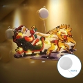 Aigostar - LED Christmas decoration LED/3xAAA Santa with reindeers 13,4cm