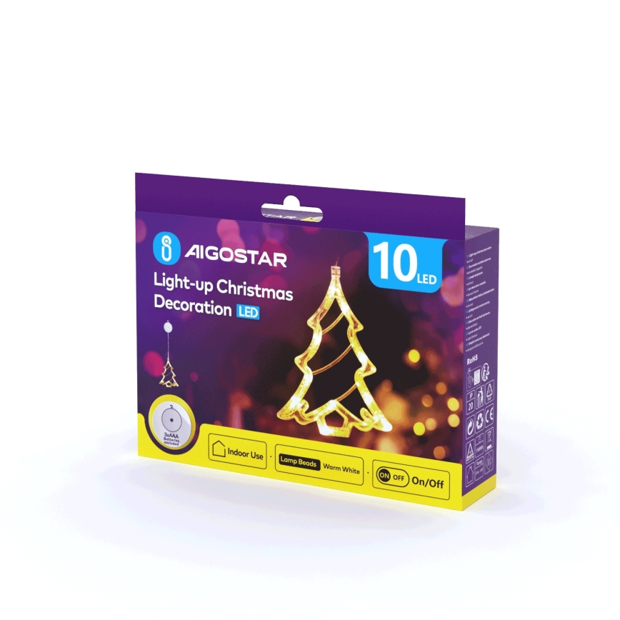 Aigostar - LED Christmas decoration LED/3xAAA tree 20cm