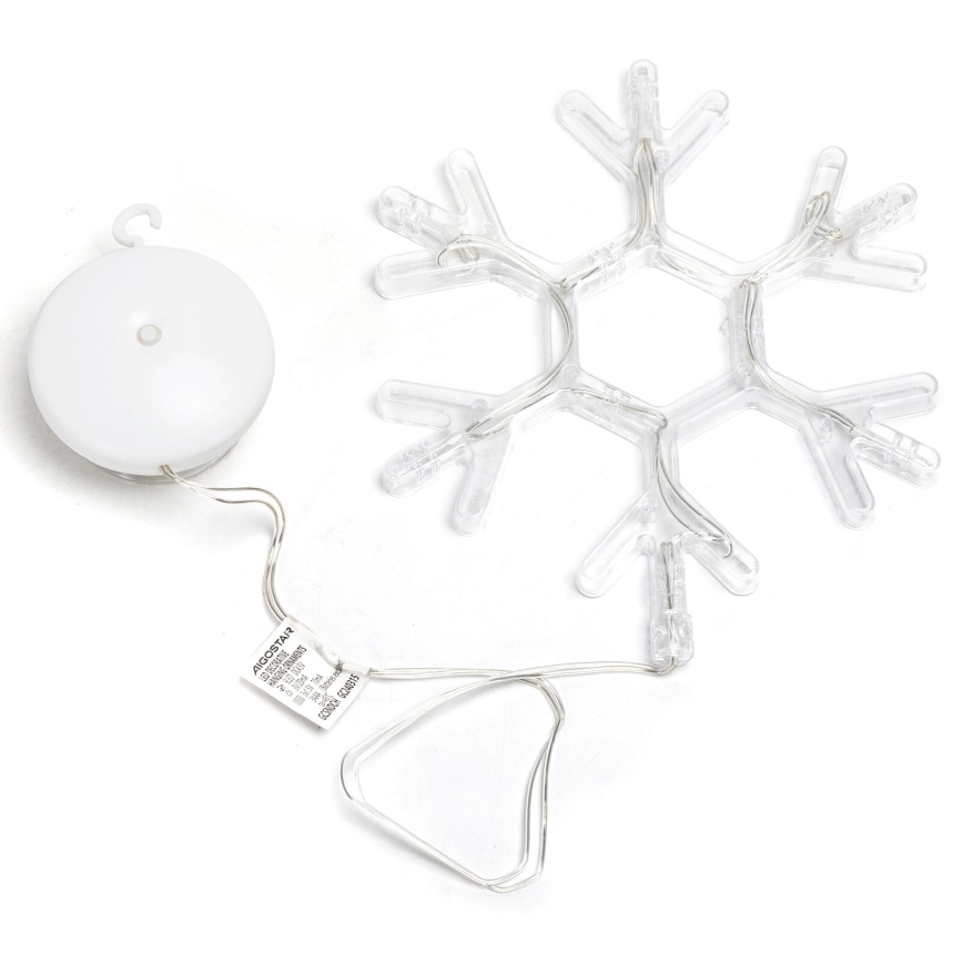 Aigostar - LED Christmas decoration LED/3xAAA warm white snowflake 19cm