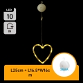Aigostar - LED Christmas Heart Decoration, 10xLED/3xAAA, 16 cm