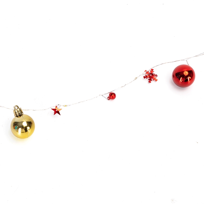Aigostar - LED Christmas lights 20xLED/3xAA 2m warm white