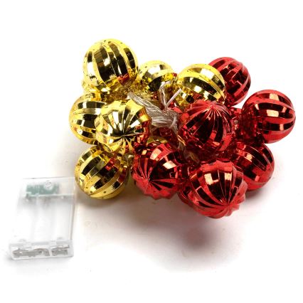 Aigostar - LED Christmas string lights 20xLED/3xAA 2 m warm white