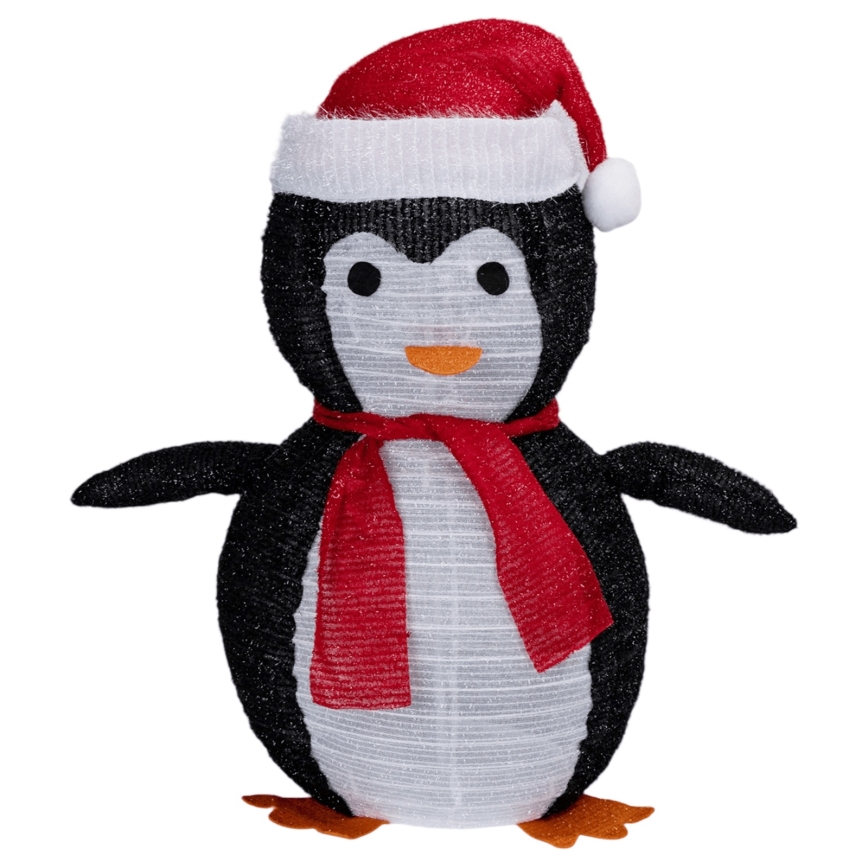 Aigostar - LED Outdoor Christmas Penguin Decoration, 50 LEDs, 0.7 m, 3×AA, IP44, with Remote Control