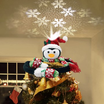Aigostar - LED Christmas snowflake projector LED/5W/230V cool white penguin