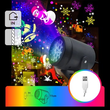 Aigostar - LED Christmas snowflake projector LED/5W/230V multicolor