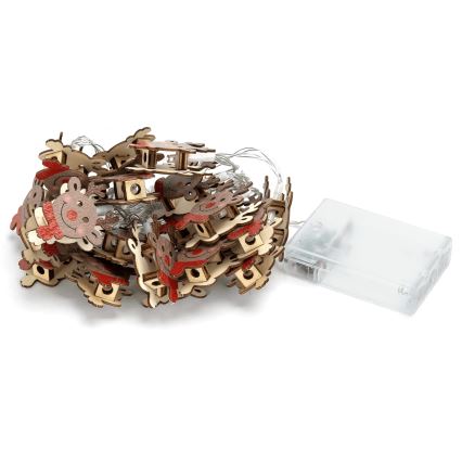 Aigostar - LED Christmas String 20xLED/3xAA 3m Warm White Reindeer