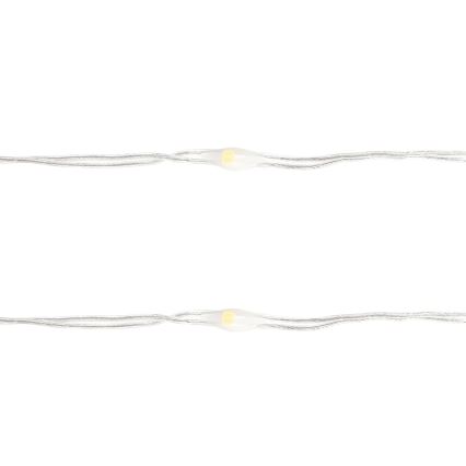 Aigostar - LED Christmas string lights, 100 LEDs / 3xAA, 10.3 m, warm white