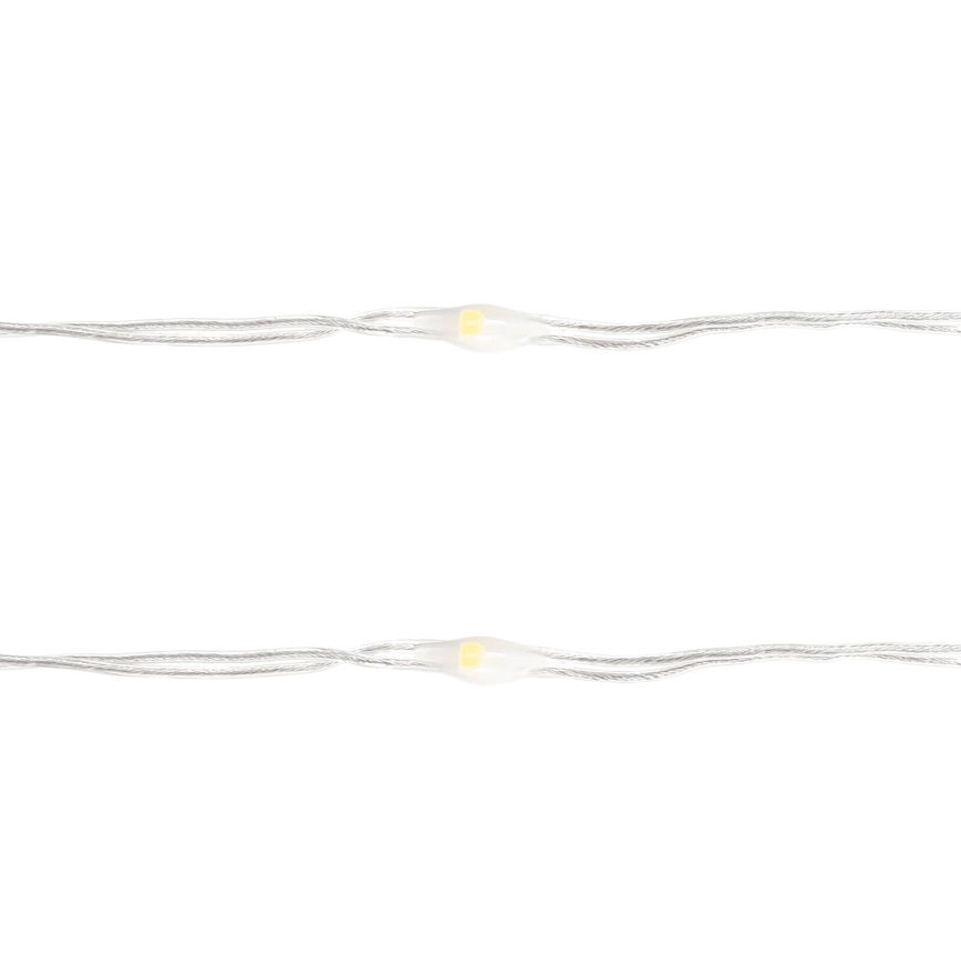 Aigostar - LED Christmas string lights, 100 LEDs / 3xAA, 10.3 m, warm white