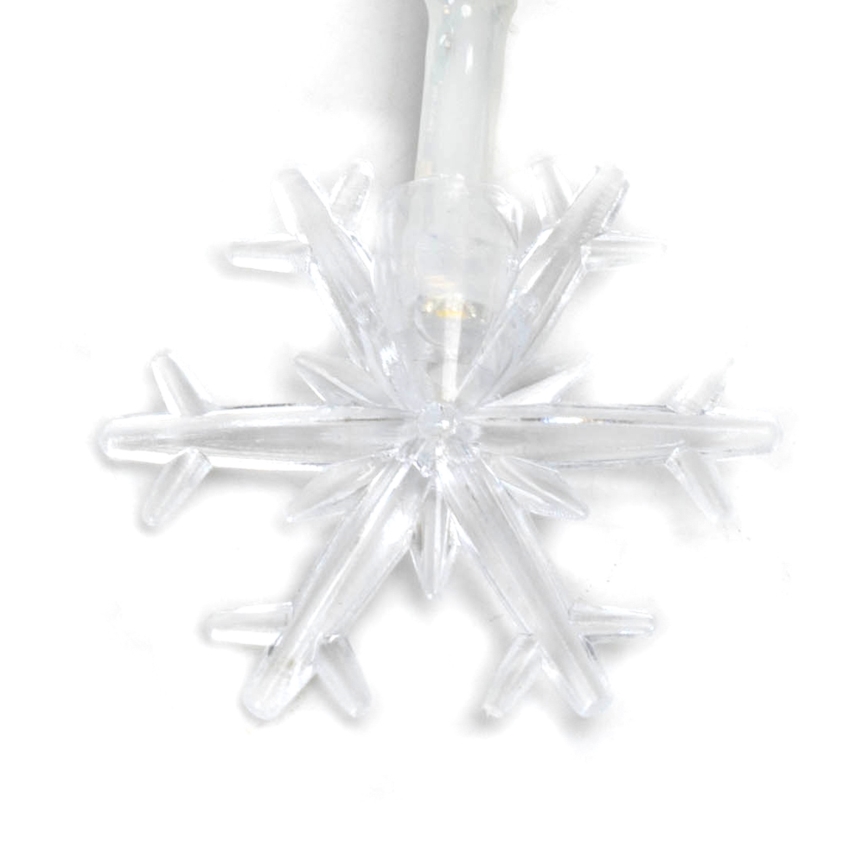 Aigostar - LED Christmas string lights 10xLED/3xAA 1,5m warm white snowflakes