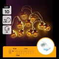 Aigostar - LED Christmas string lights 10xLED/3xAA 1,5m warm white snowman