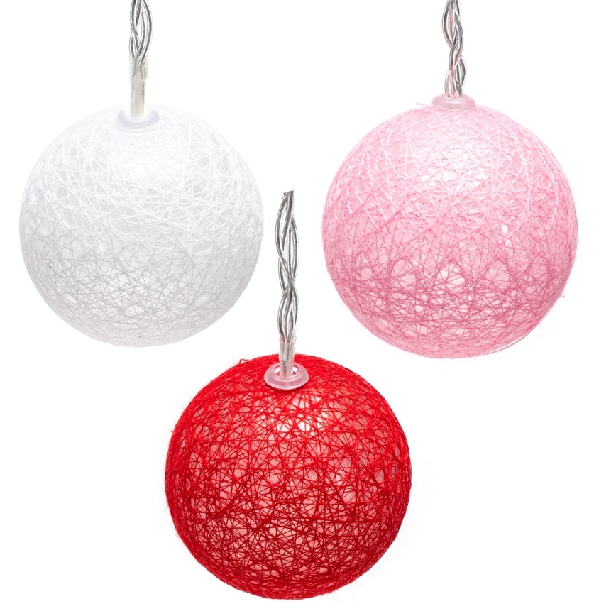 Aigostar - LED Christmas String Lights 10xLED/3xAA 2m Warm White