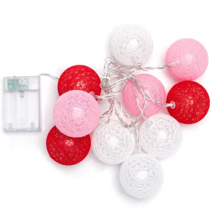 Aigostar - LED Christmas String Lights 10xLED/3xAA 2m Warm White