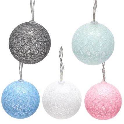 Aigostar - LED Christmas string lights 10xLED/3xAA 2m warm white