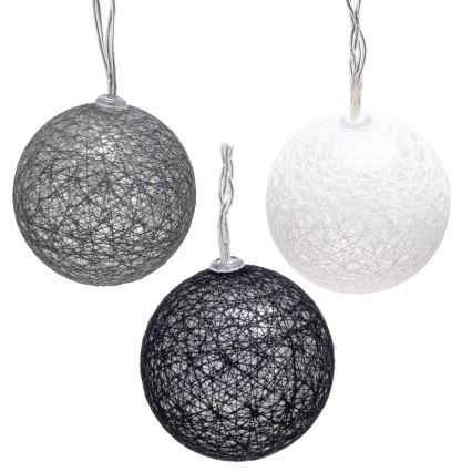 Aigostar - LED Christmas string lights 10xLED/3xAA 2m warm white