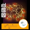 Aigostar - LED Christmas string lights 20 LEDs/3xAA 3m warm white reindeer