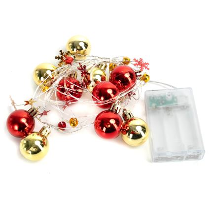 Aigostar - LED Christmas String Lights 20 LEDs / 3×AA, 2 m, Warm White