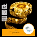 Aigostar - LED Christmas String Lights 20xLED/3xAA 2m Warm White, Gold