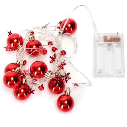 Aigostar - LED Christmas String Lights 20xLED/3xAA 2 m Warm White
