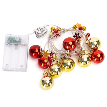 Aigostar - LED Christmas String Lights 20xLED/3xAA 2m Warm White