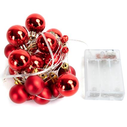 Aigostar - LED Christmas String Lights 20xLED/3xAA 2m Warm White