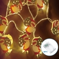 Aigostar - LED Christmas String Lights 20xLED/3xAA 3m Warm White Santa Claus