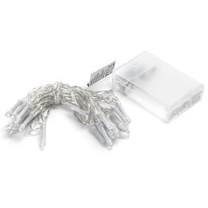 Aigostar - LED Christmas string lights 30xLED/3xAA 3.3m cool white