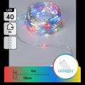 Aigostar - LED Christmas string lights 40xLED/2x3V 4m multicolor