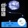 Aigostar - LED Christmas string lights 50 LEDs / 3xAA, 5.3 m, cool white