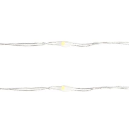 Aigostar - LED Christmas string lights 50 LEDs / 3xAA, 5.3 m, cool white