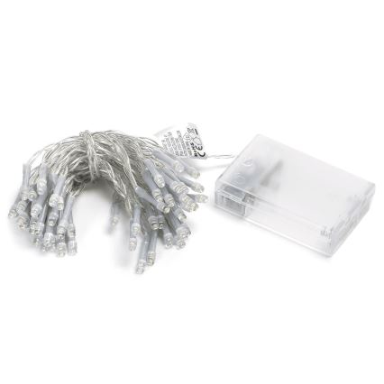 Aigostar - LED Christmas string lights 50xLED/3xAA 5,3m warm white
