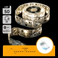 Aigostar - LED Christmas string lights 50xLED/3xAA 5 m warm white silver
