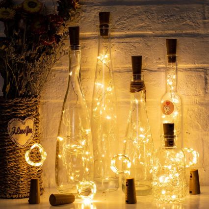 Aigostar - LED Decorative Bottle Stopper String Lights 40xLED/3xLR44 4m Warm White