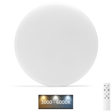Aigostar - LED Dimmable bathroom ceiling light LED/18W/230V 3000-6000K IP54 + remote control