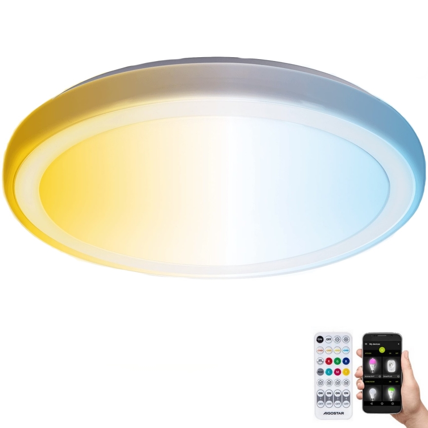 Aigostar - LED Dimmable bathroom ceiling light MESH Smart LED/24W/230V 3000-6500K IP44 + remote control