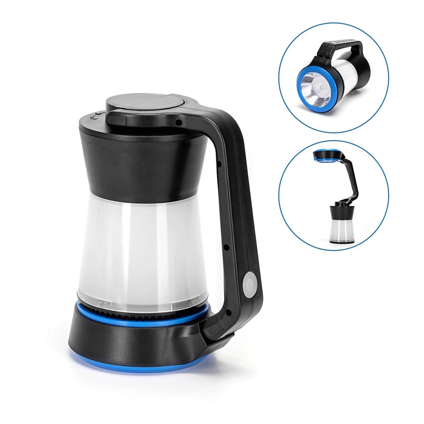 Aigostar - LED Dimmable camping flashlight 3in1 LED/3xAA black/blue