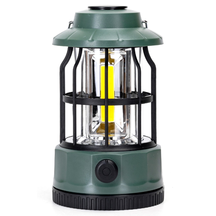 Aigostar - LED Dimmable camping flashlight LED/3xAA green 17,5 cm