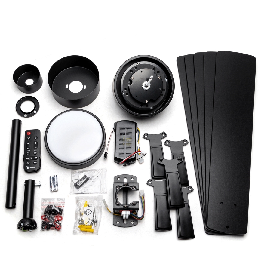 Aigostar - LED Dimmable ceiling fan LED/20W/230V 2700-6500K 132cm brown + remote control