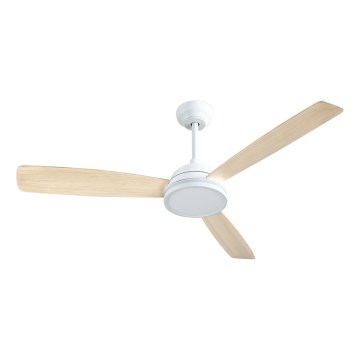 Aigostar - LED Dimmable ceiling fan LED/20W/230V 2700-6500K 132cm white/beige + remote control