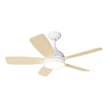 Aigostar - LED Dimmable ceiling fan LED/20W/230V 2700-6500K 132cm white/beige + remote control