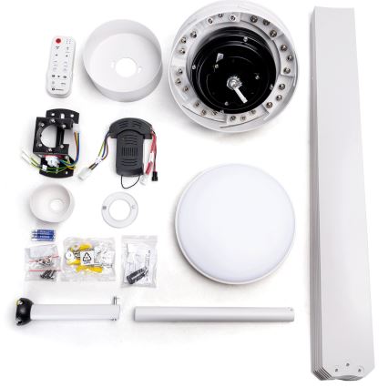 Aigostar - LED Dimmable ceiling fan LED/24W/230V 2700-6500K d. 165 cm + remote control white