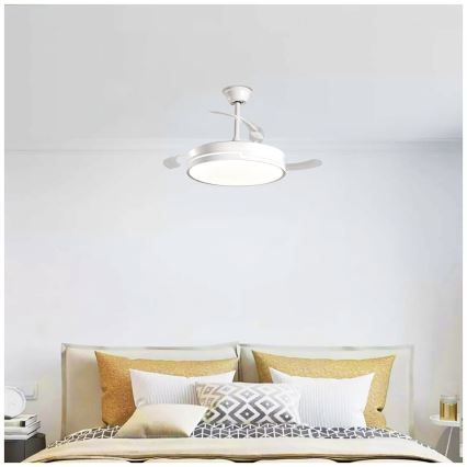 Aigostar - LED Dimmable ceiling fan LED/36W/230V 2700-6500K d. 107 cm + remote control white