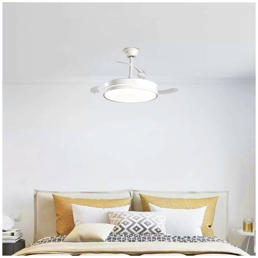 Aigostar - LED Dimmable ceiling fan LED/36W/230V 2700-6500K d. 107 cm + remote control white