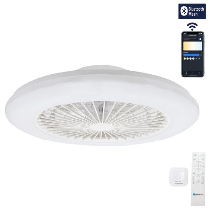 Aigostar - LED Dimmable ceiling light with a fan LED/40W/230V 2700-6500K d. 48,5 cm white + remote control