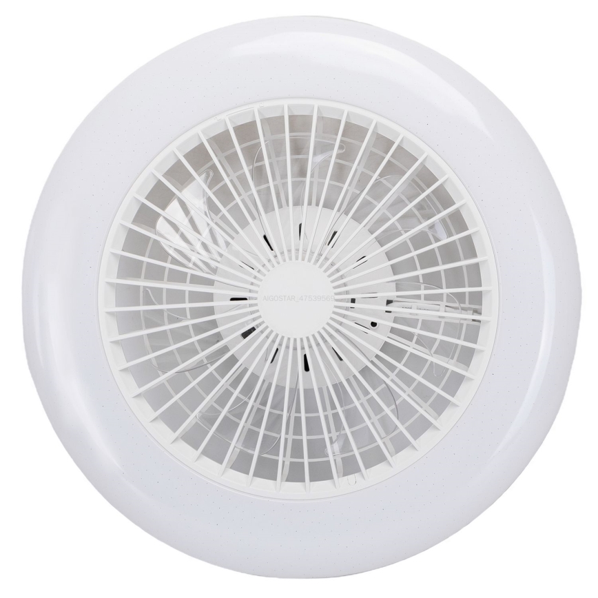 Aigostar - LED Dimmable ceiling light with a fan LED/40W/230V 2700-6500K d. 48,5 cm white + remote control