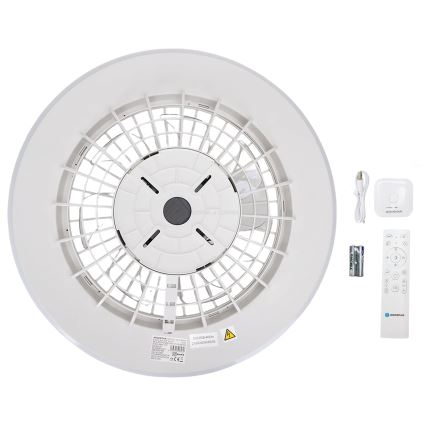 Aigostar - LED Dimmable ceiling light with a fan LED/40W/230V 2700-6500K d. 48,5 cm white + remote control