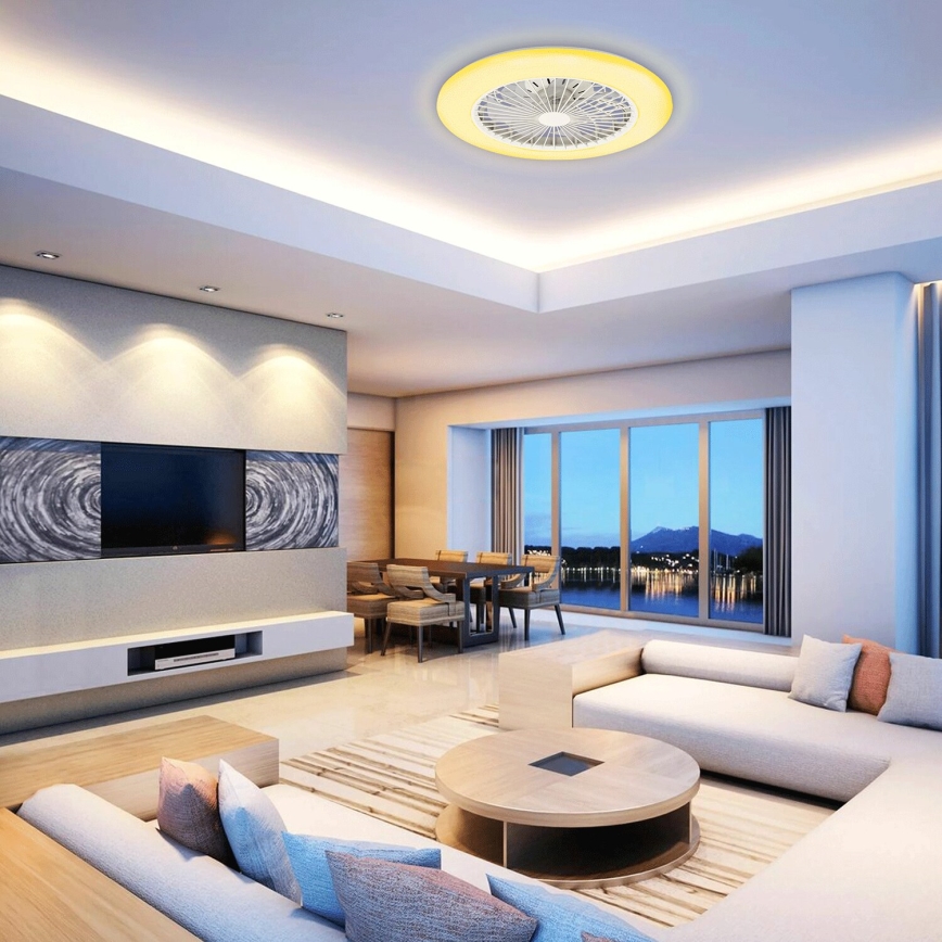 Aigostar - LED Dimmable ceiling fan LED/40W/230V 2700-6500K d. 49 cm + remote control white