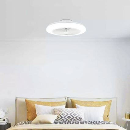 Aigostar - LED Dimmable ceiling fan LED/40W/230V 2700-6500K d. 48 cm + remote control white